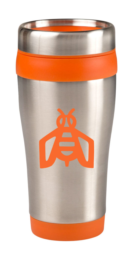 16 oz. Carmel Insulated Steel Travel Mug