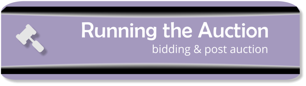 Learn how to run an auction and post an auction assessment.