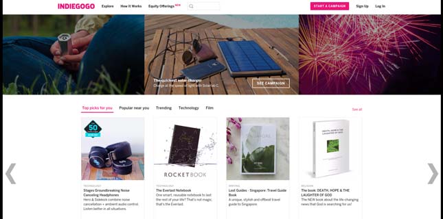Learn more about Indiegogo's features on their website.