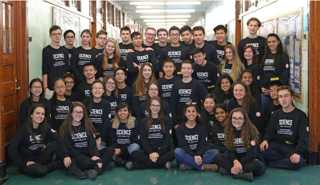 Science illustration with atoms, beakers, and formulas for custom science t-shirt designs