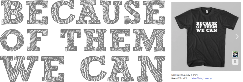 Eunique Jones Gibson's first t-shirt fundraiser and logo