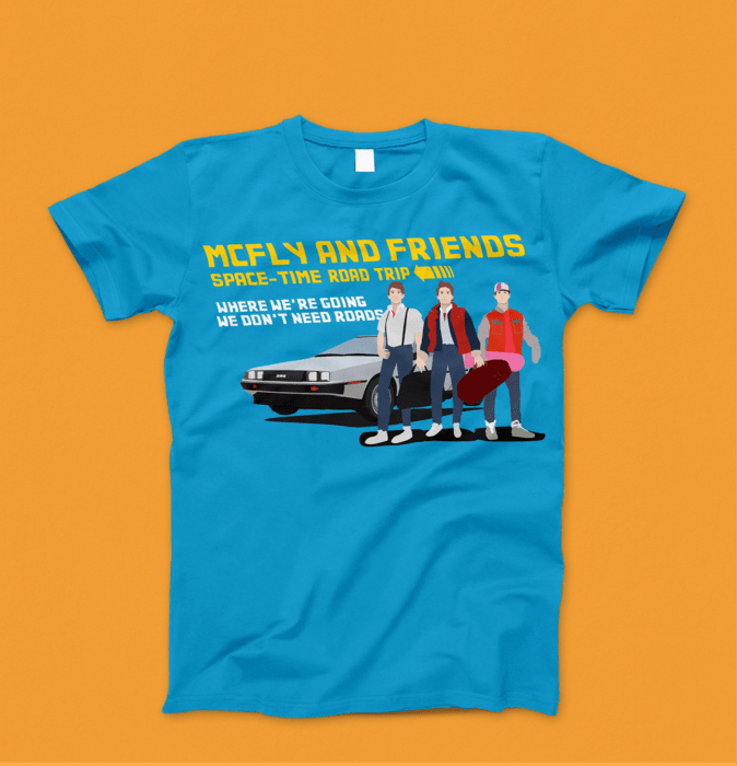 Back to the Future Family Reunion Custom T-Shirt Fan Art