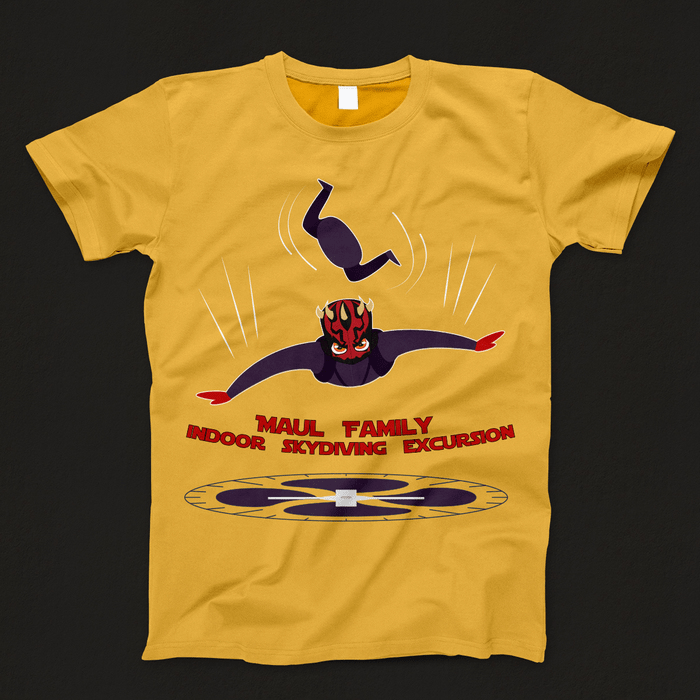 Darth Maul Family Indoor Skydiving Excursion Custom T Shirt Fan Art