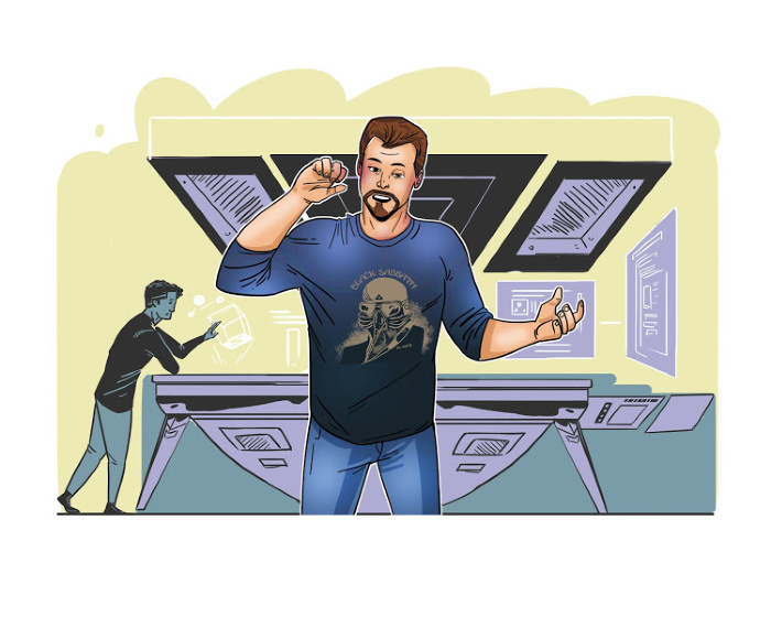 Iron Man Wearing Black Sabbath Long Sleeve T-Shirt