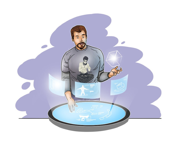 Iron Man Wearing Bruce Lee DJ Graphic T-shirt (1)