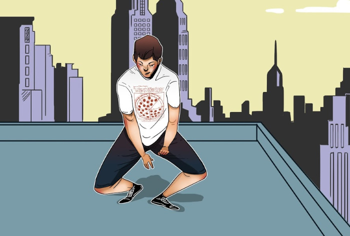 Spider-Man Vitruvian Pizza T-shirt