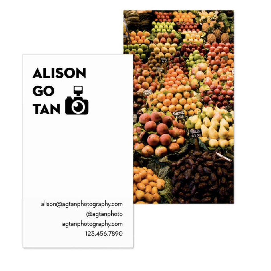 custom business card template example