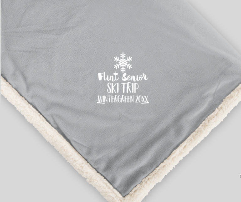 Ski Trip custom blanket design template