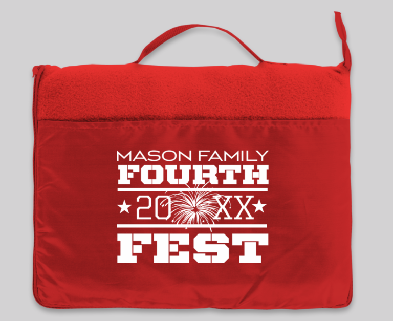 Fourth Fest custom blanket design template