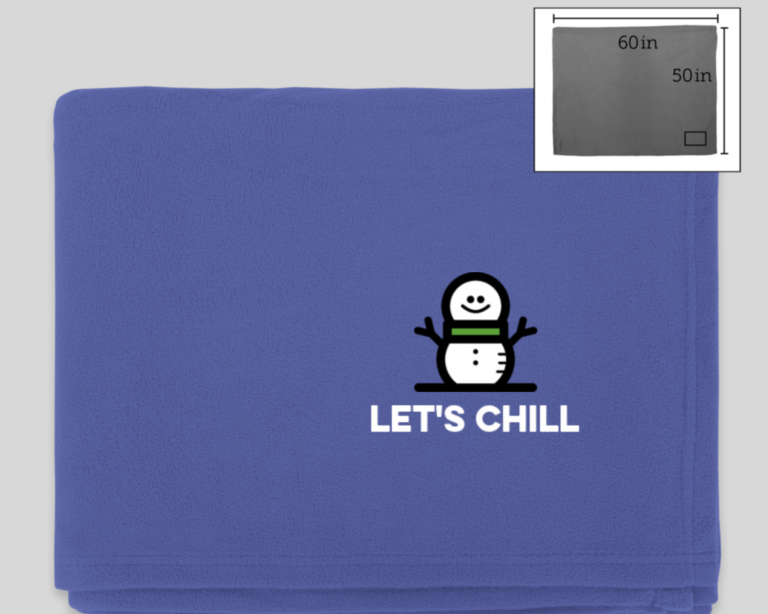 Let's Chill custom blanket design template