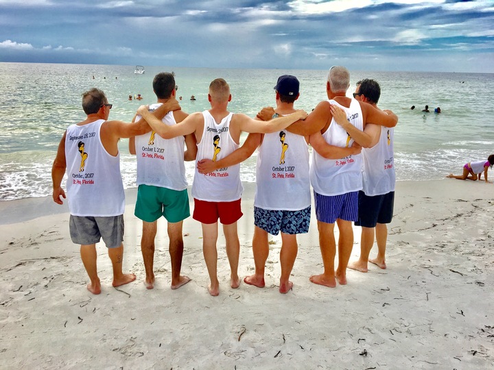 mens group beach trip