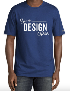 This royal blue New Era Tri-Blend T-shirt is an excellent remote employee gift because it is comfortable and versatile.