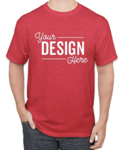 This Heather Red Hanes EcoSmart 50/50 Crewneck T-shirt comes in so many colors for ultimate customization and is made with recycled materials for ultimate sustainability.