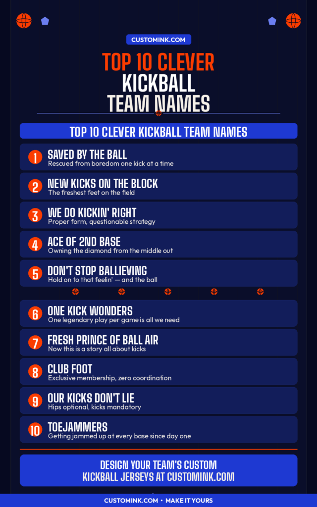 best funny and cool kickball team names
