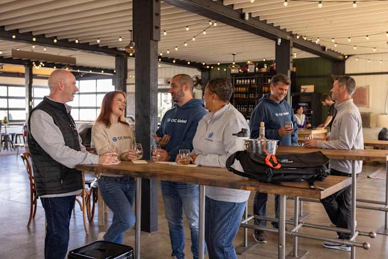 company milestone events and employee custom apparel and swag