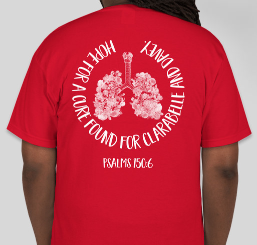 2017 CF fundraiser for Clarabelle and Davey Fundraiser - unisex shirt design - back