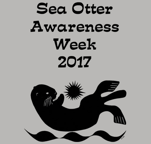Sea Otter Awareness Week 2017 shirt design - zoomed