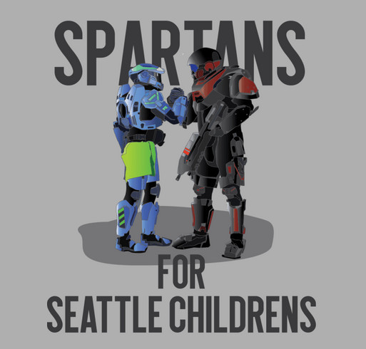 Spartans for Seattle Children's Hospital shirt design - zoomed