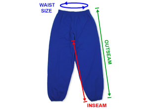 CustomInk Sizing Line-Up for Hanes Fleece Sweatpants - Standard Sizes
