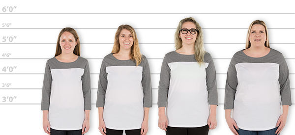 district t shirt sizing