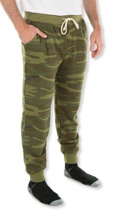 CustomInk Sizing Line-Up for Alternative Apparel Camo Jogger Sweatpants ...