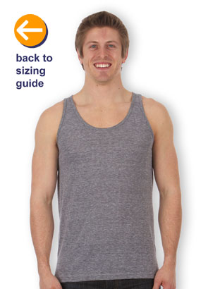 American Apparel Tri Blend Tank Size Chart