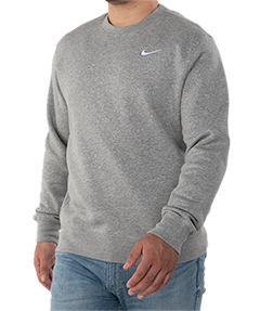 CustomInk Sizing Line-Up for Nike Fleece Crewneck Sweatshirt - Standard Sizes