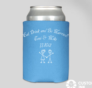 Foldable Can Cooler — Light Blue