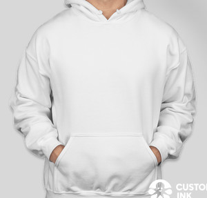 Gildan Midweight 50/50 Pullover Hoodie — White