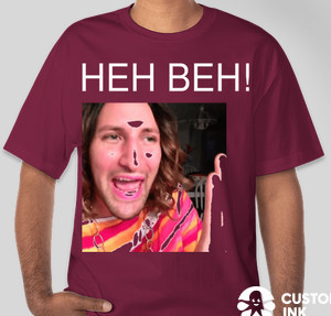 Hanes Beefy-T Crewneck T-shirt — Maroon