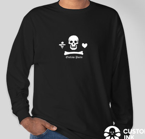 Hanes Authentic Long Sleeve T-shirt — Black
