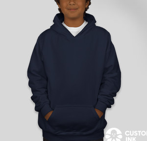 Gildan Youth Midweight 50/50 Pullover Hoodie — Navy