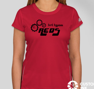New Balance Ladies Tempo Performance Shirt — Cherry Red