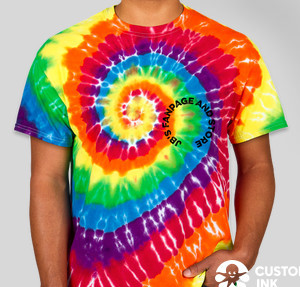 Dyenomite 100% Cotton Rainbow Tie-Dye T-shirt — Michelangelo