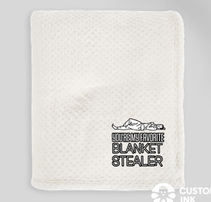 Port Authority Plush Texture Blanket — Marshmallow