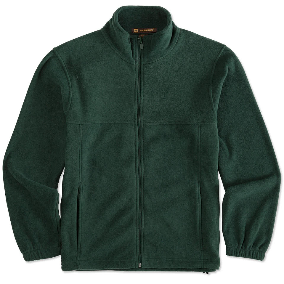 Custom Harriton Full-Zip Fleece Jacket - Design Fleece Jackets ...