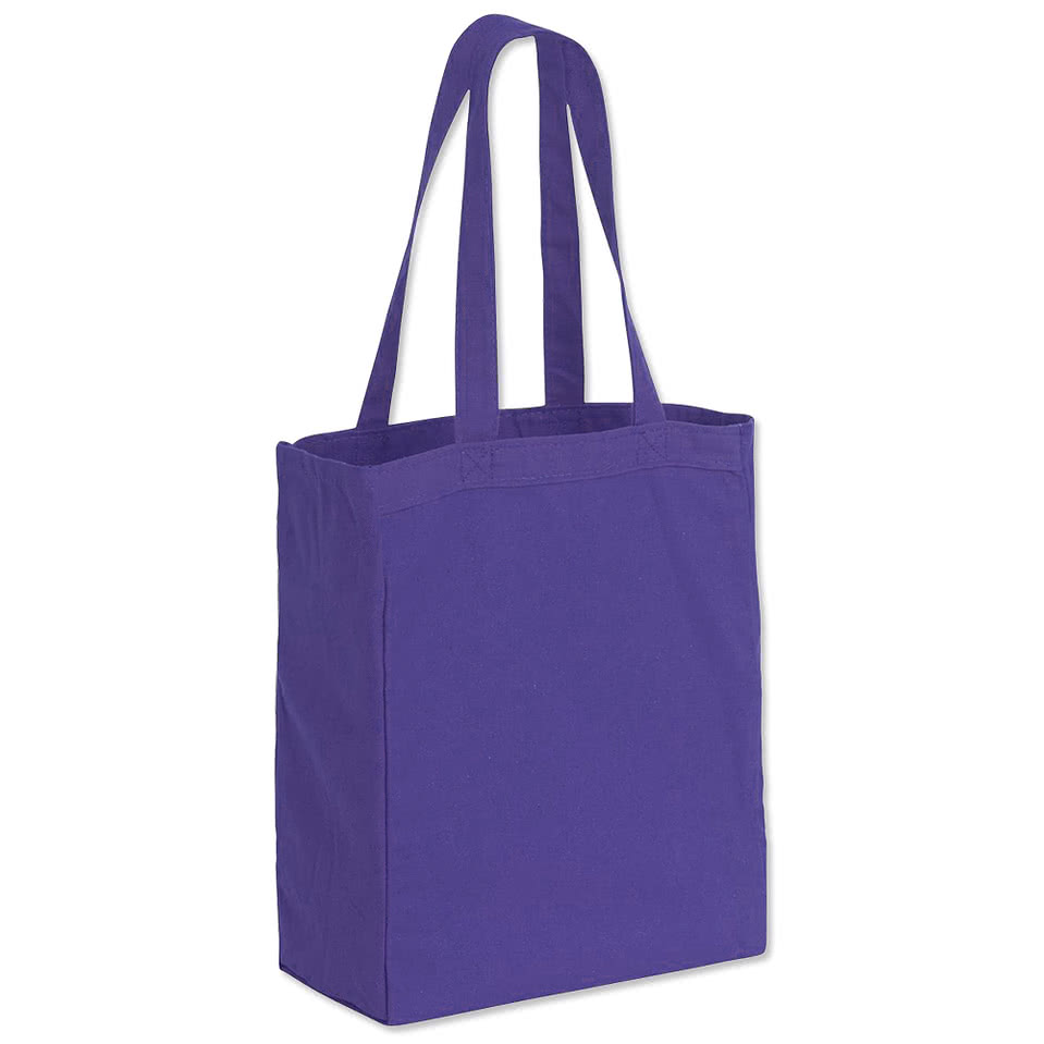 Design Custom Printed Medium Gusseted Midweight 100% Cotton Canvas Tote Online at CustomInk