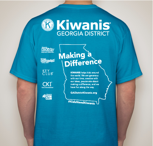 GA Kiwanis T-Shirt Fundraiser - Round 2! Fundraiser - unisex shirt design - back