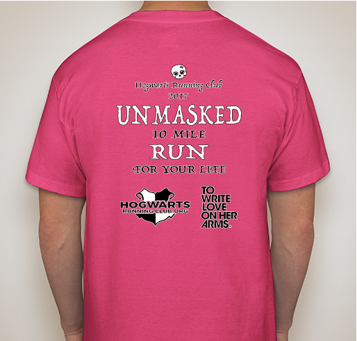 HRC Unmasked 10 mile Run For Your Life! Fundraiser - unisex shirt design - back