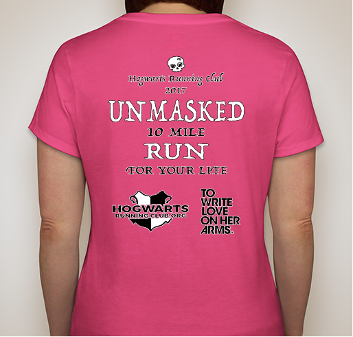 HRC Unmasked 10 mile Run For Your Life! Fundraiser - unisex shirt design - back
