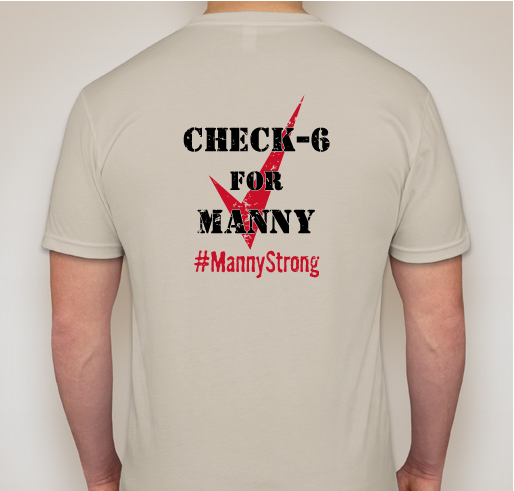 Let's CHECK-6 for Manny Rios! Fundraiser - unisex shirt design - back