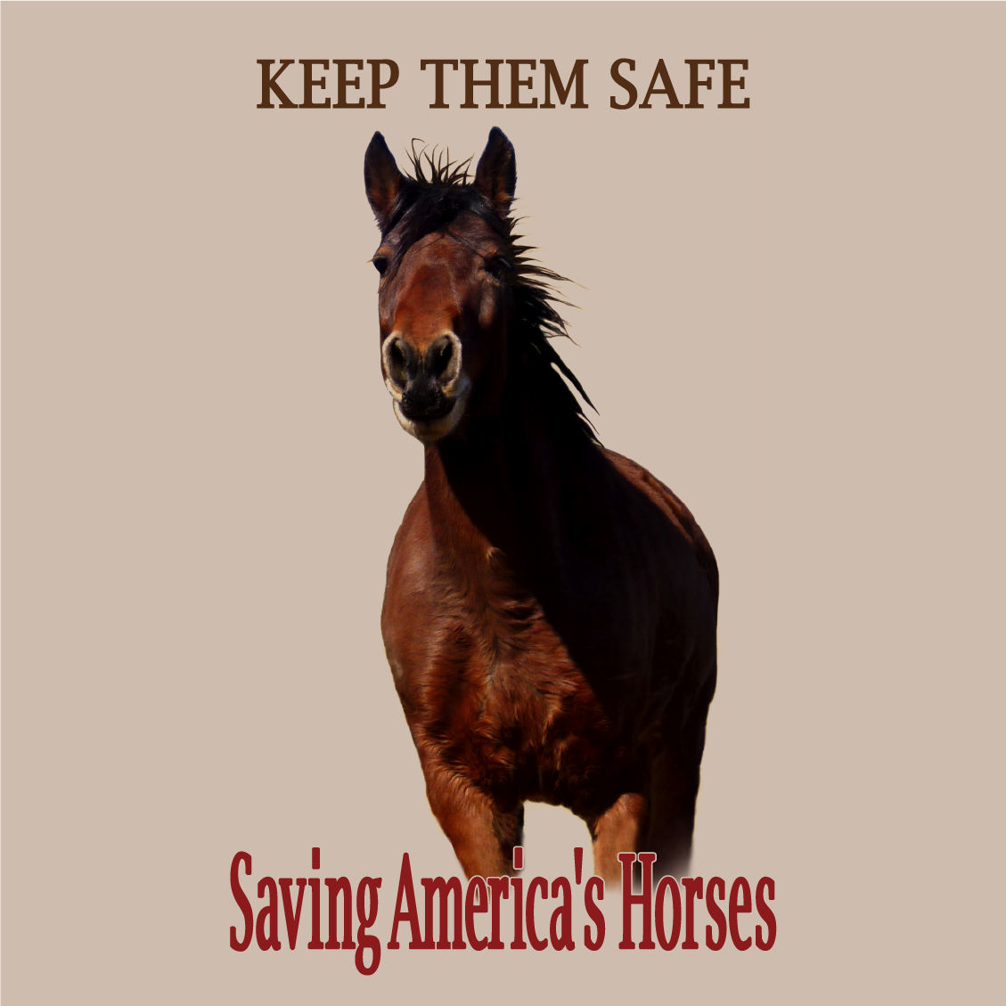 Saving America's Horses - Tees for Horses - Keep Them Safe shirt design - zoomed