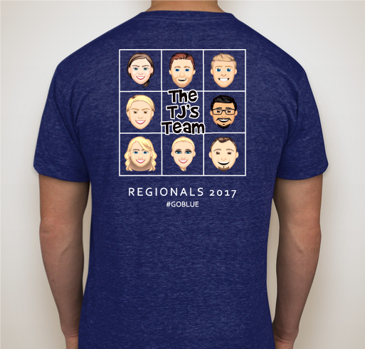 TJ's Team - Regionals 2017 Fundraiser - unisex shirt design - back
