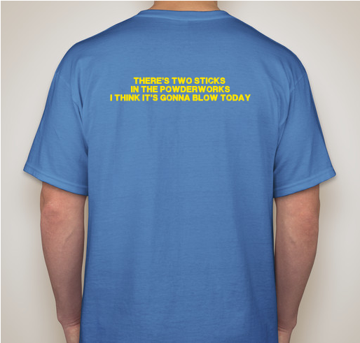Midnight Oil Powderworkers! Fundraiser - unisex shirt design - back