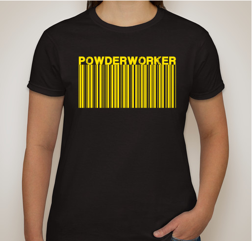 Midnight Oil Powderworkers! Fundraiser - unisex shirt design - front