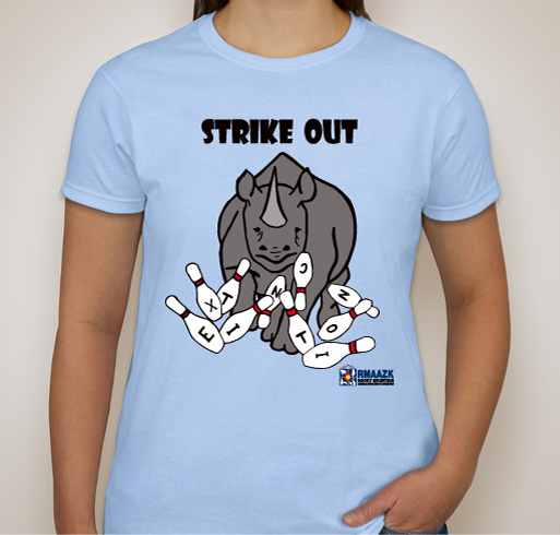 Rocky Mountain AAZK Bowling for Rhinos Fundraiser - unisex shirt design - front