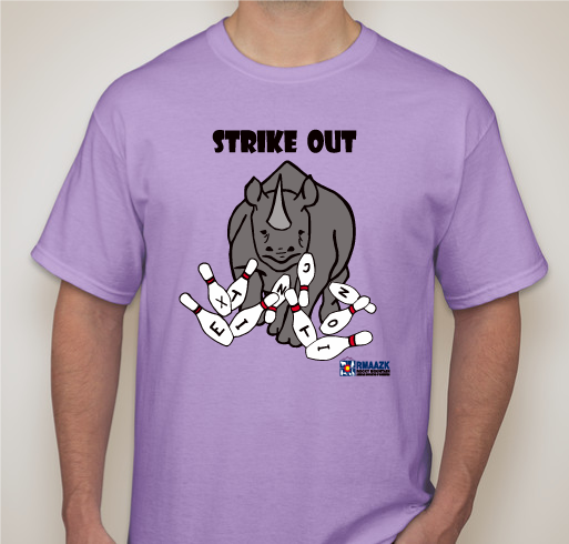 Rocky Mountain AAZK Bowling for Rhinos Fundraiser - unisex shirt design - front