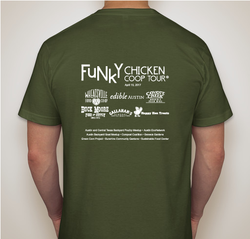 2017 Austin Funky Chicken Coop Tour Fundraiser - unisex shirt design - back