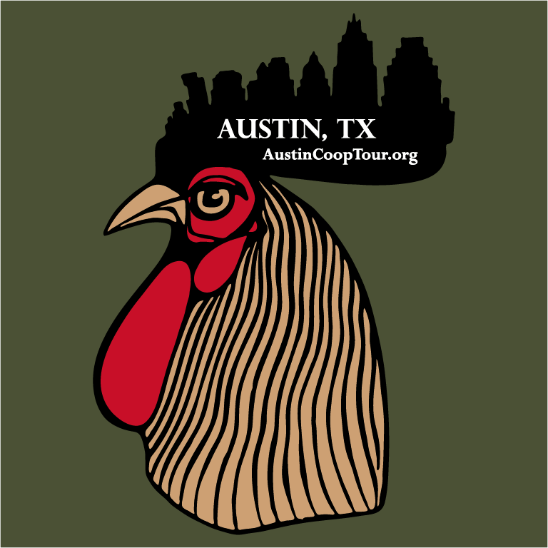 2017 Austin Funky Chicken Coop Tour shirt design - zoomed