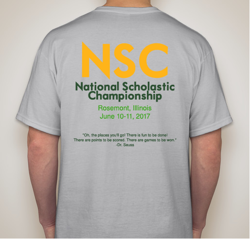 PACE NSC 2017 Fundraiser - unisex shirt design - back